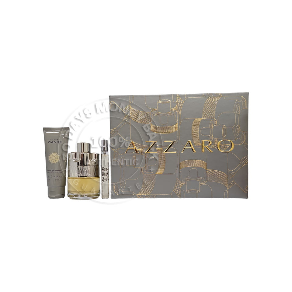 Azzaro Wanted Eau de Toilette 3 Pc Gift Set For Men