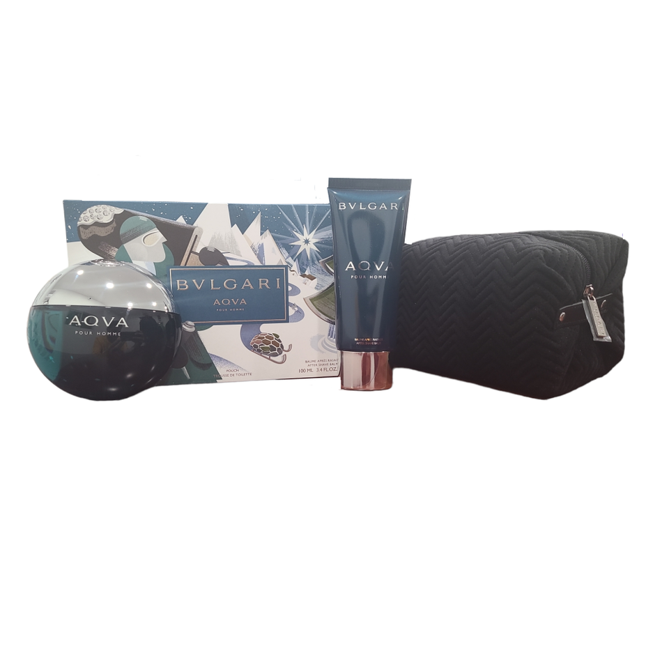 Bvlgari Aqva Pour Homme Eau de Toilette 3PCS Gift Set For Men