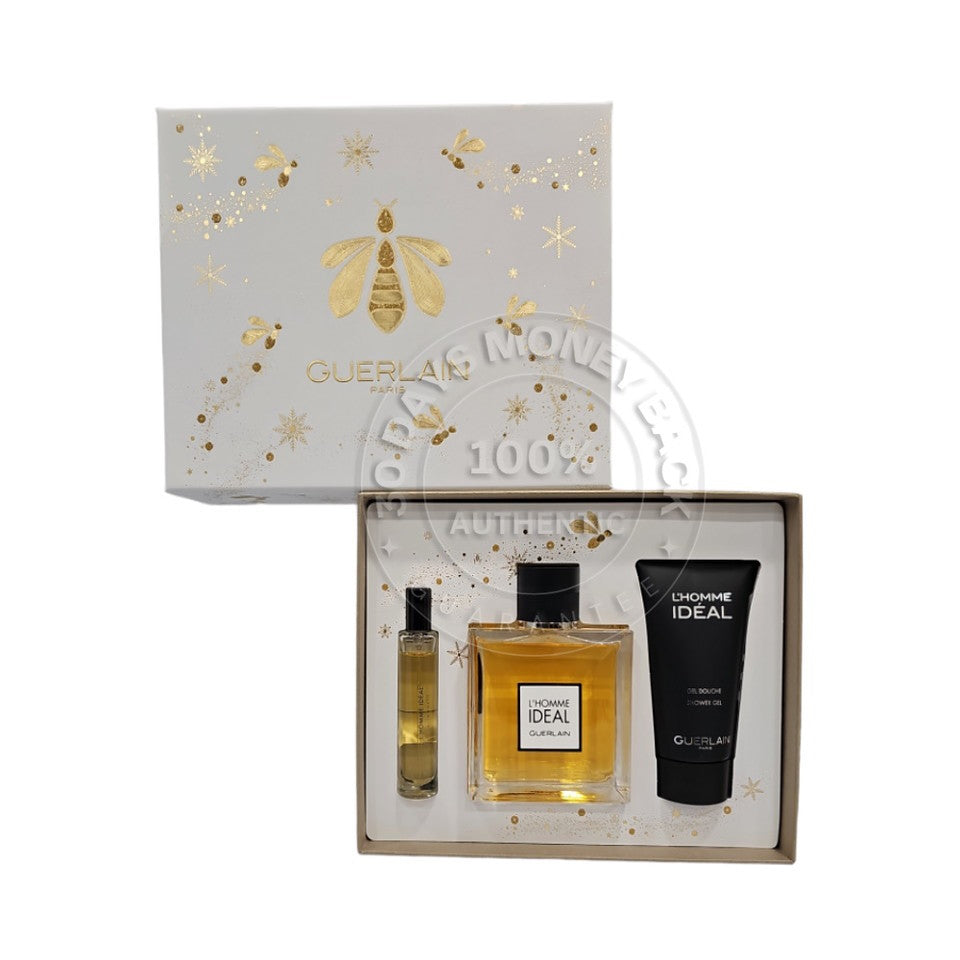 Guerlain L'homme Ideal Eau De Toilette 3 PCS Gift Set For Men