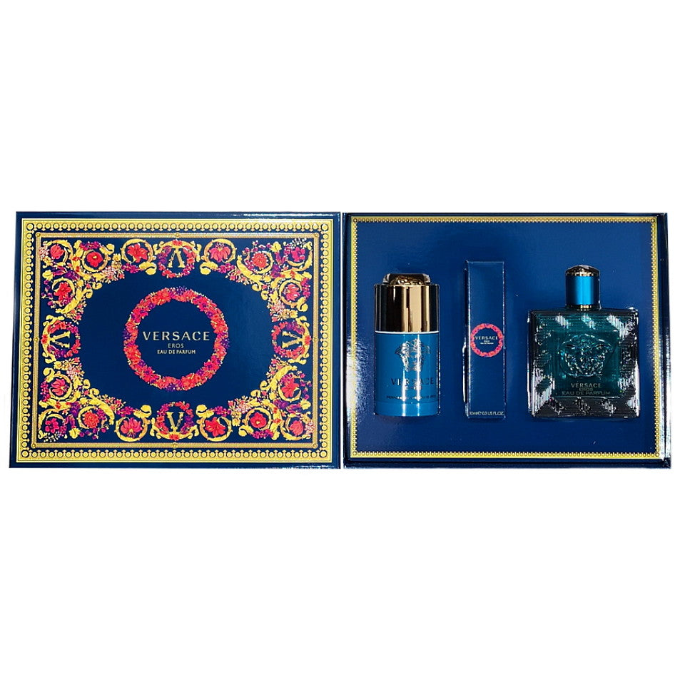 Versace Eros Eau de Parfum 3PCS Gift Set For Men