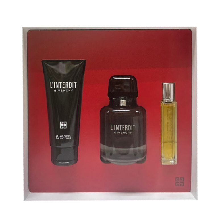 Givenchy L'interdit Rouge 3 Pcs Eau De Parfum Set For Women (NEW)