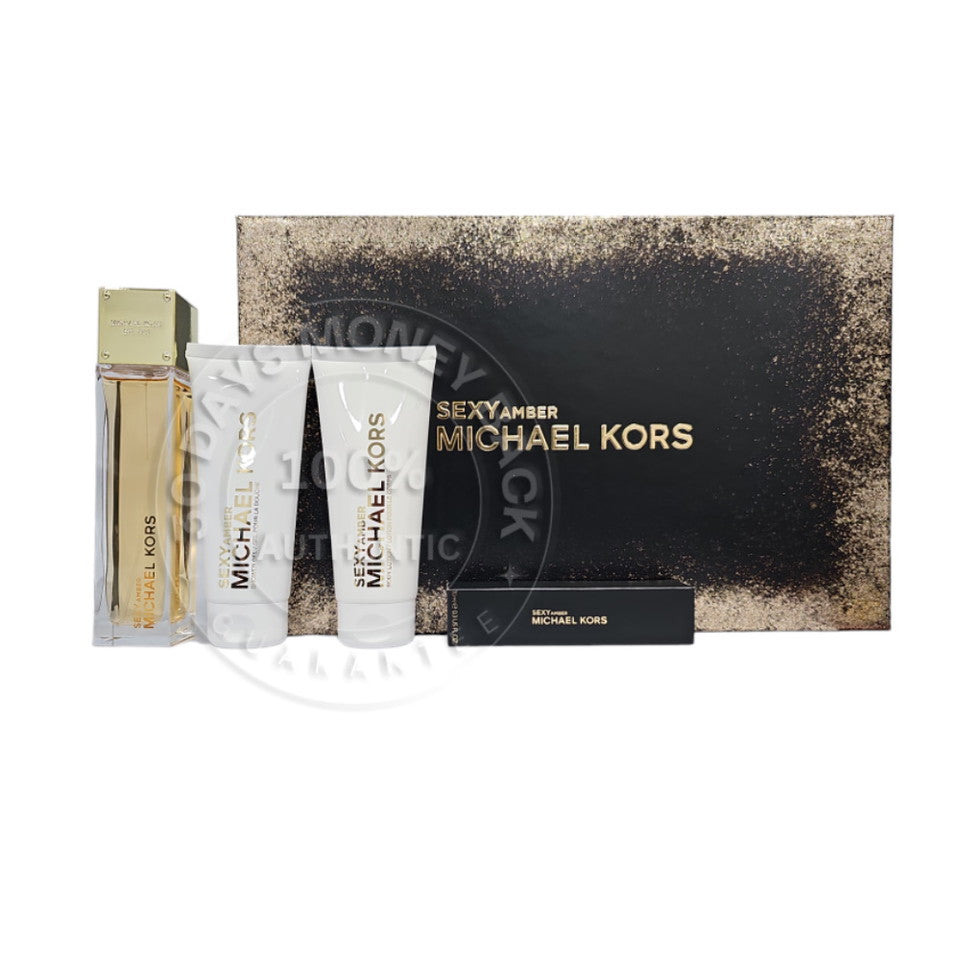 Michael Kors Sexy Amber EDP 4 Pc Gift Set For Women
