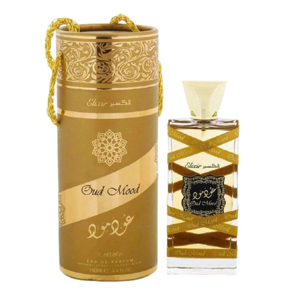 Lattafa Oud Mood Elixir by Lattafa Eau De Parfum Spray (Unisex) 3.4 oz for Men