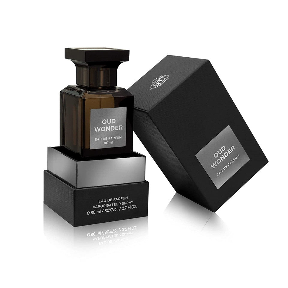 Oud Wonder Eau De Parfum by Fragrance World 2.7 ml / 80 ml Spray for Men