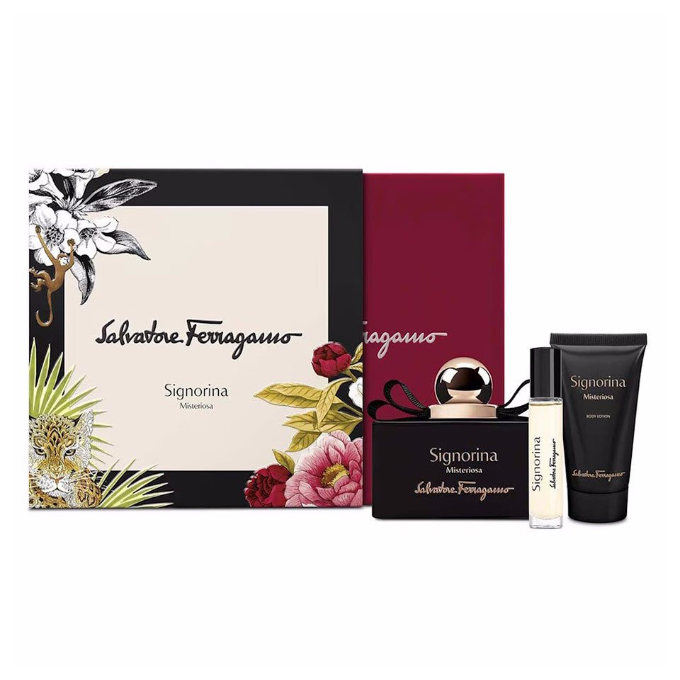 Salvatore Ferragamo Signorina Misteriosa 3 pcs set (EDP 100 ml + EDP MINI 5 ml + Body Lotion 50 ml)