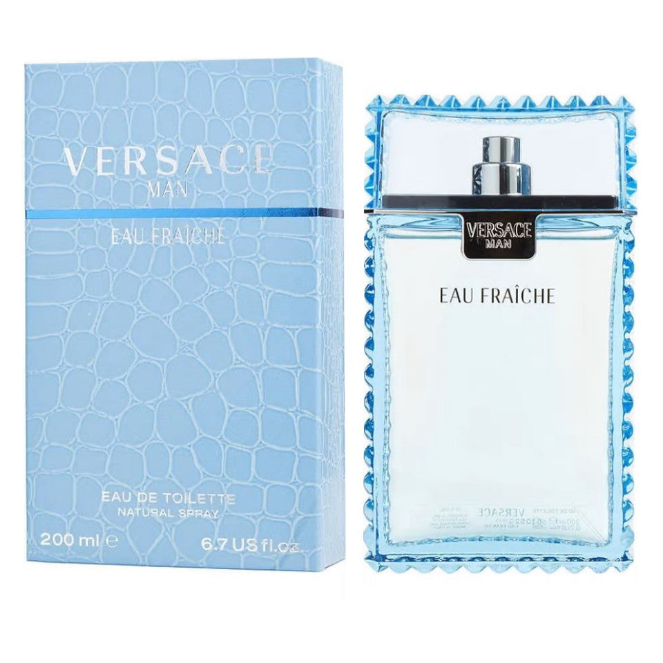 Versace Man Eau Fraiche 6.7 oz / 200 ml Eau De Toilette Spray *Not Sealed*
