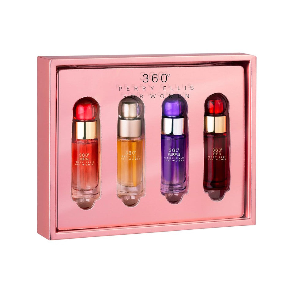 Perry Ellis 360 Women mini gift set (4 Pack) of 7.5 ml Eau De Parfum Sprays