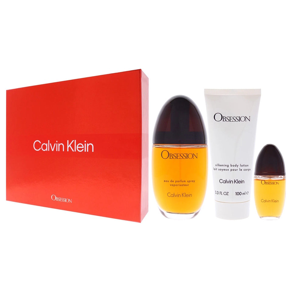 Calvin Klein Obsession 3PC Women's Set 3.3 oz EDP + 3.3 oz BL + 0.50 oz EDP