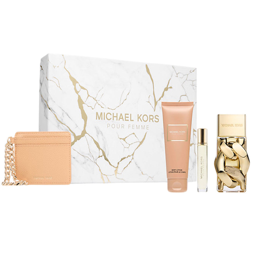 Michael Kors Pour Femme EDP 4 Pcs Gift Set with Card Holder For Women