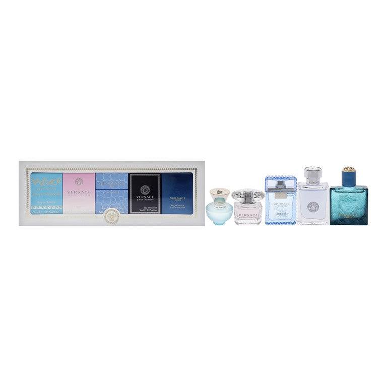 Versace 5 Piece Eau De Toilette Miniature Collection (NEW)