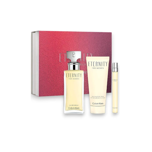Calvin Klein Eternity 3 Piece Gift Set For Women - 3.4 oz Lotion