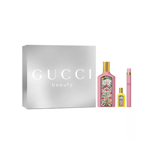 Gucci Flora Gorgeous Gardenia 3 PC Gift Set + Orchard Mini For Women