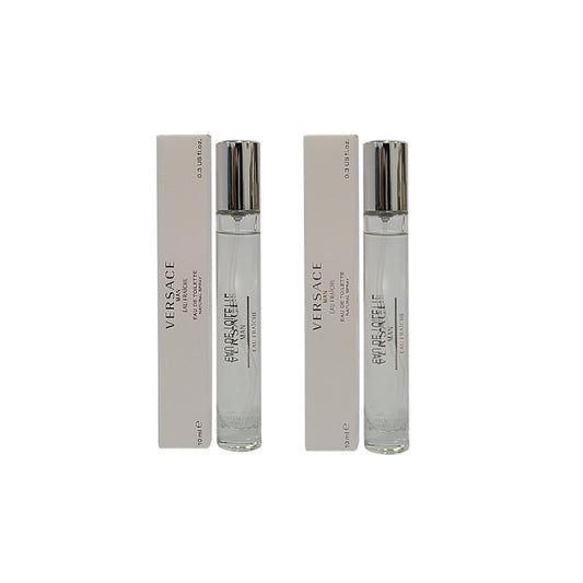 Versace Man Eau Fraiche Eau de Toilette 0.3 oz / 10 ml Mini Spray Pack of 2