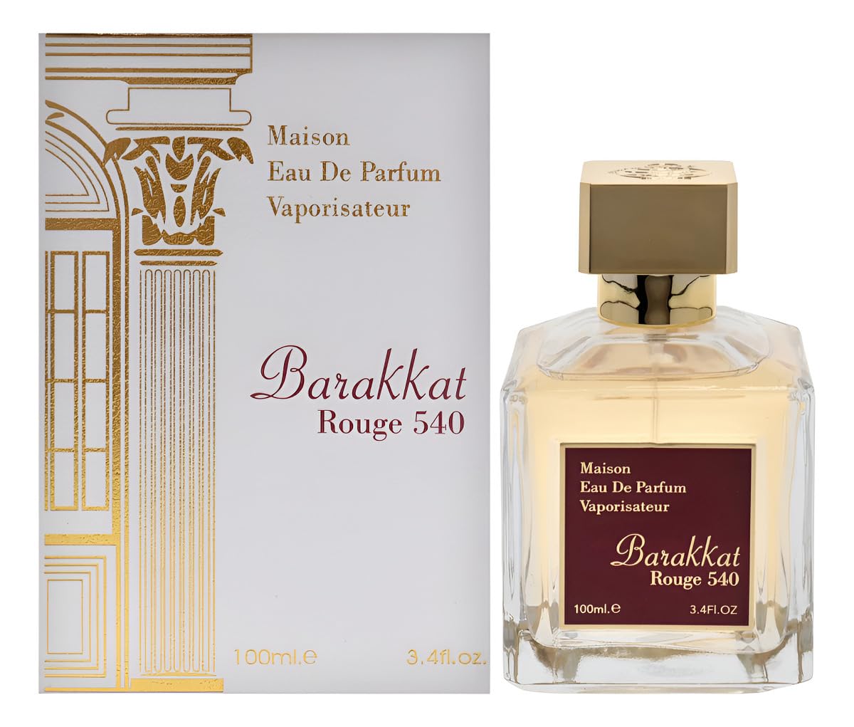 Barakkat Rouge 540 by Maison Alhambra for Women - 3.4 oz EDP Spray