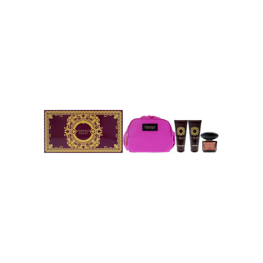 Versace Crystal Noir Eau de Toilette 4PCS Gift Set For Women - Travel Bag