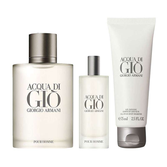 Giorgio Armani Acqua Di Gio For Men Eau De Toilette 3PC Gift Set