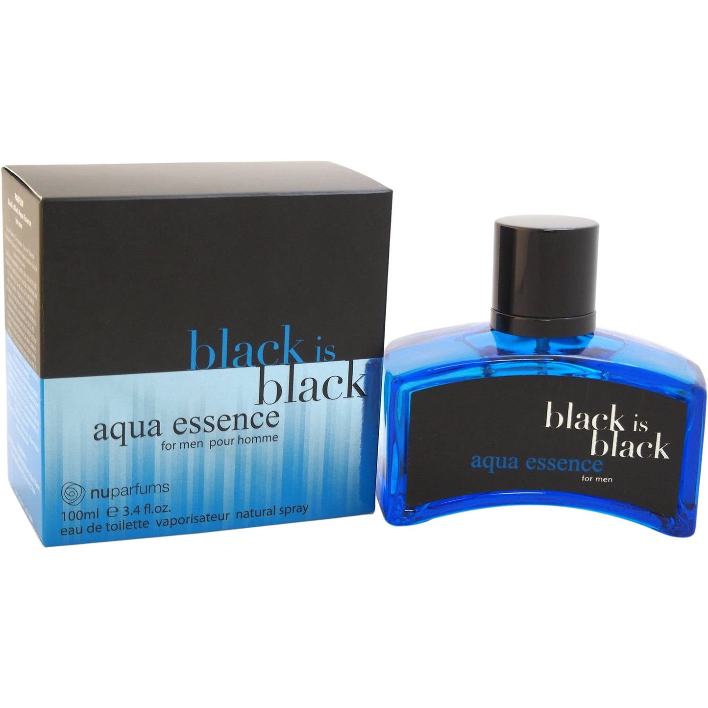 Nuparfums Black Is Black Aqua Essence For Men 3.4 oz EDT Sealed