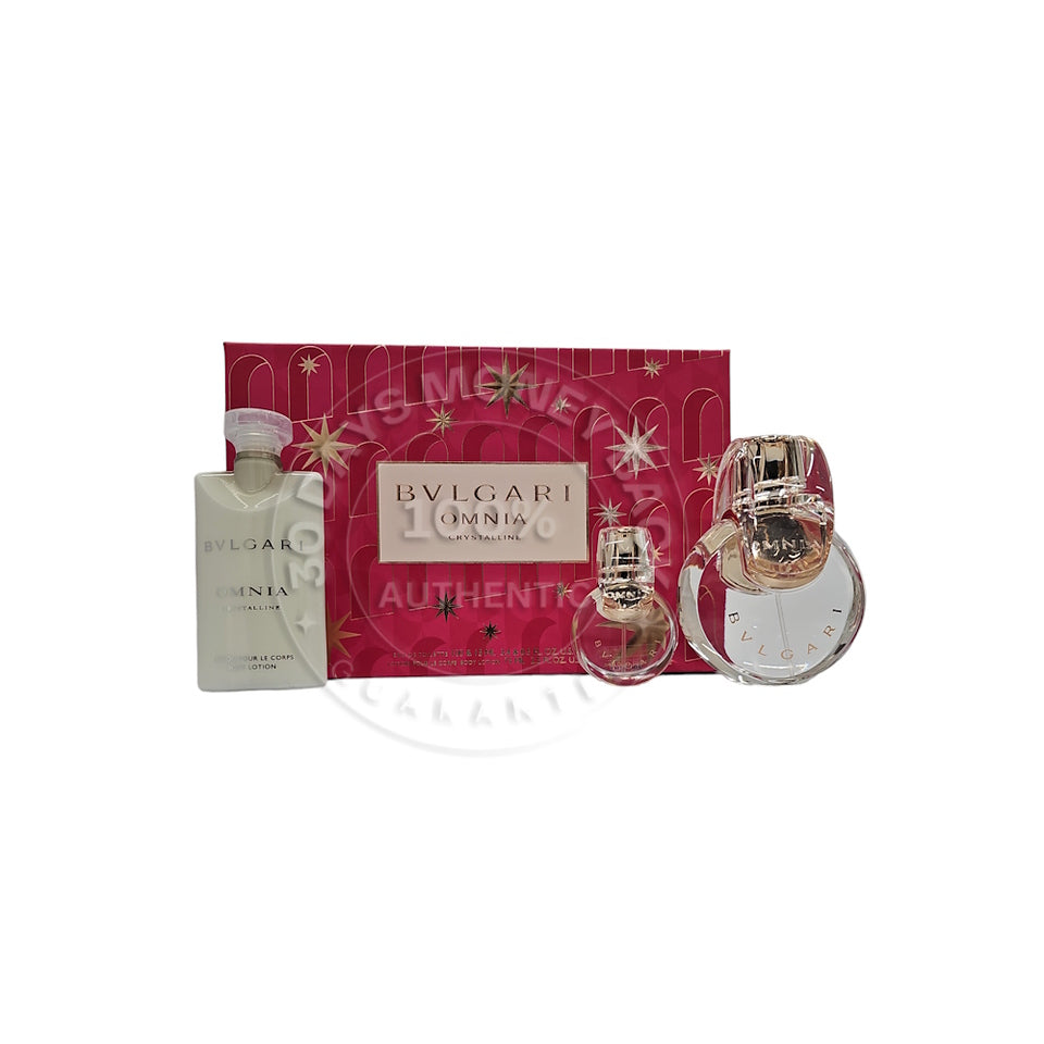 Bvlgari Omnia Crystalline 3-PCS Gift Set EDT Spray For Women