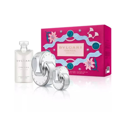 Bvlgari Omnia Crystalline 3-PCS Gift Set EDT Spray For Women