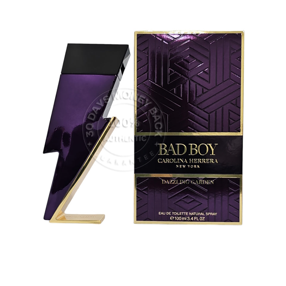 Carolina Herrera Bad Boy Dazzling Garden 3.4 oz EDT Men's Spray [Damaged Box]