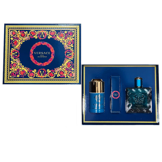 Versace Eros Eau de Parfum 3PCS Gift Set For Men
