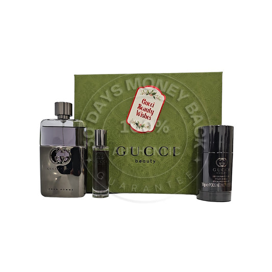 Gucci Guilty Pour Homme EDT 3 Piece Gift Set For Men