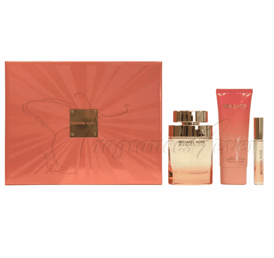 Michael Kors Wonderlust Eau De Parfum-3 Pcs Set / New With Box