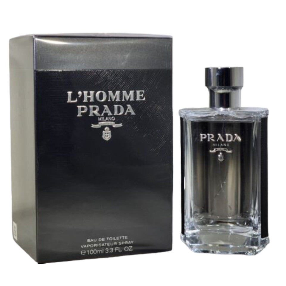 Prada L'Homme 3.3 oz / 100 ml Eau de Toilette Spray for Men (NOT SEALED)