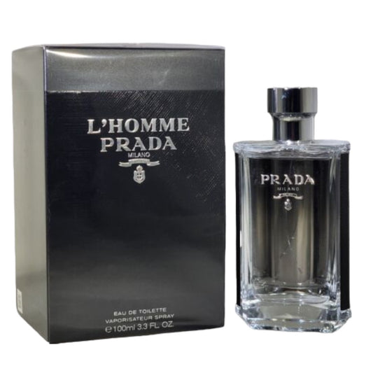 Prada L'Homme 3.3 oz / 100 ml Eau de Toilette Spray for Men (NOT SEALED)