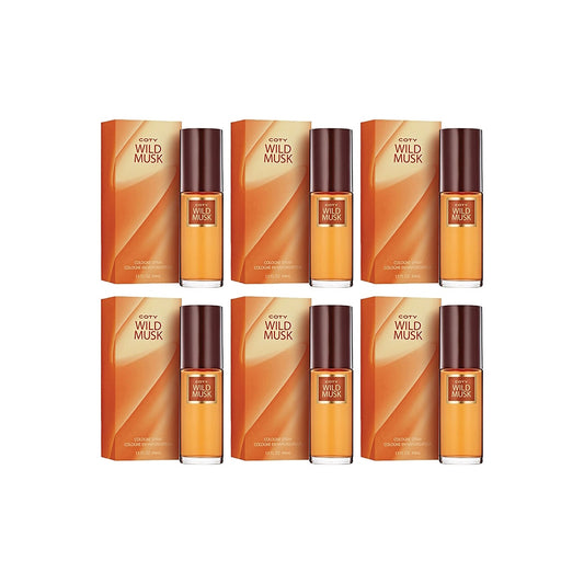 Pack of (6) Coty Wild Musk By Coty For Women. Cologne Spray 1.5-Ounces