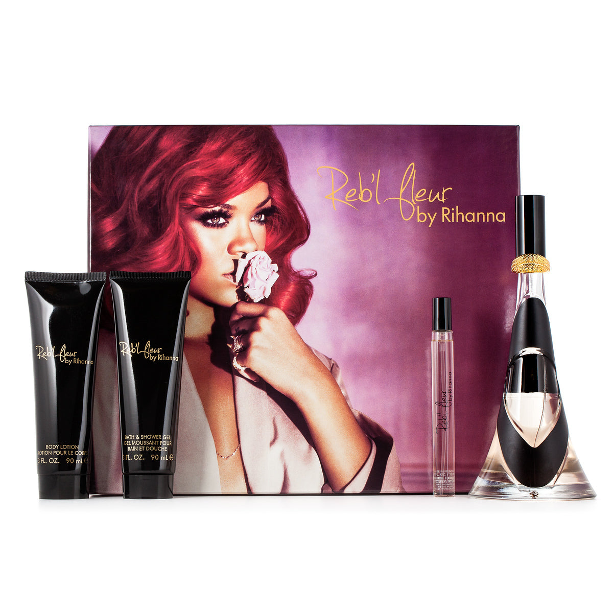 Reb'l Fleur by Rihanna Eau De Parfum 4PCS Gift Set For Women