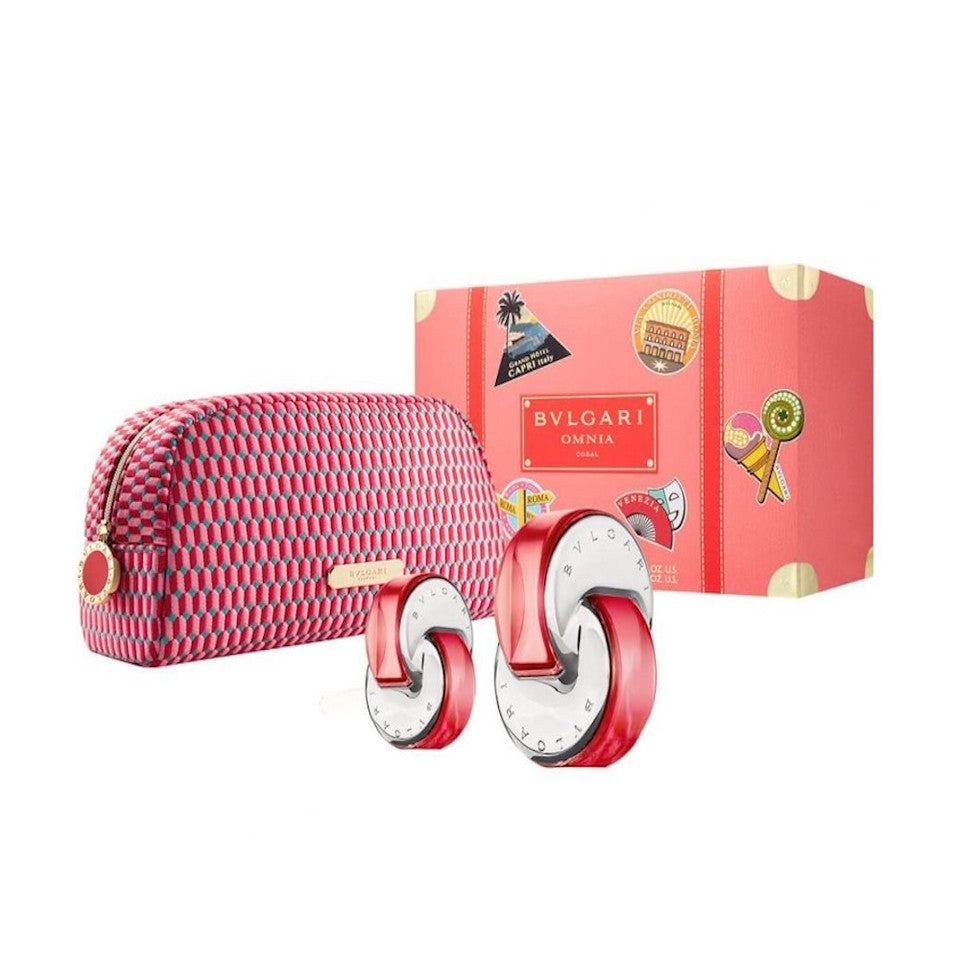 Bvlgari Omnia Coral Eau De Toilette  3Piece Gift Set For Women