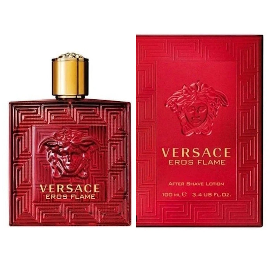 Versace EROS FLAME 3.4 oz / 100 ml AFTER SHAVE LOTION  Splash for Men NEW!