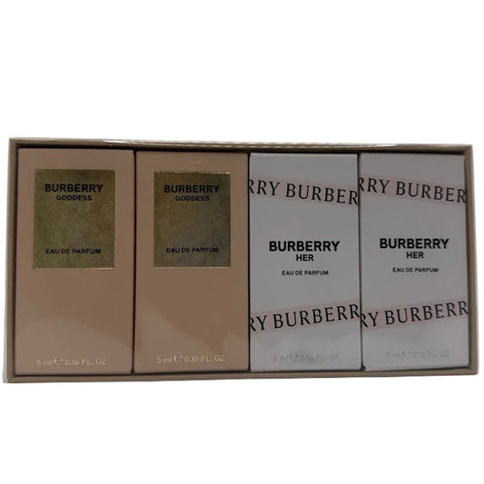 Burberry Ladies Mini 4 Piece Eau De Parfum 0.16 oz / 5 ml Gift Set