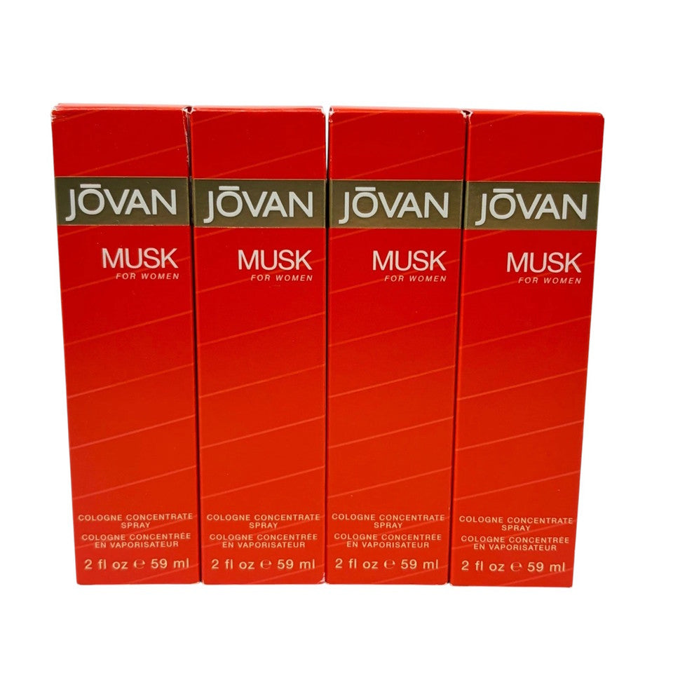 Jovan Musk For Women  2 oz / 59 ml Cologne Spray (Set of 4)