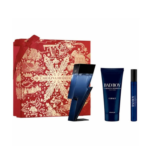 Carolina Herrera Bad Boy Cobalt Eau de Parfum 3PCS Gift Set For Men
