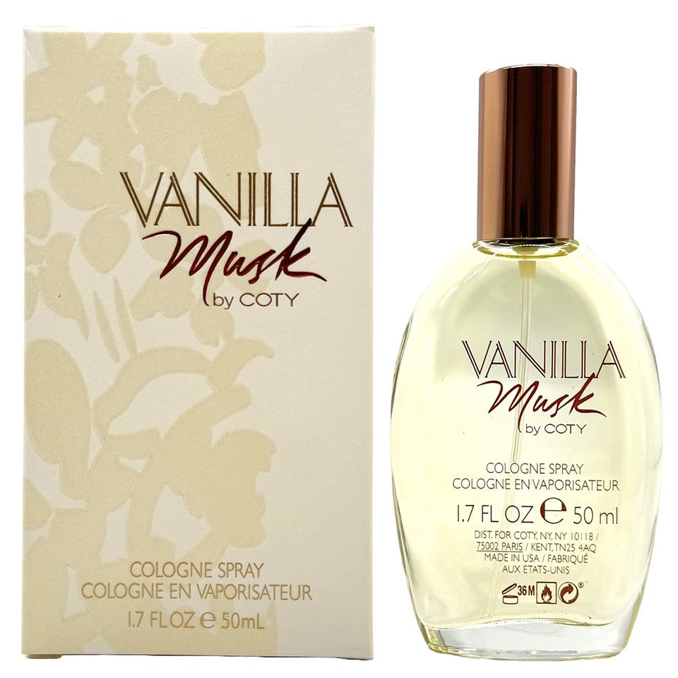Coty Vanilla Musk Cologne 1.6 oz / 50 ml Spray - Pack of 2